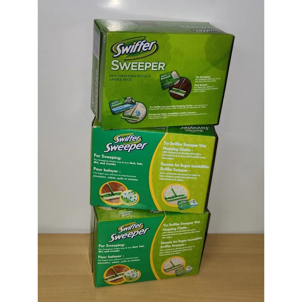 3 Boxes~NOS 2009/2010 Swiffer Dry Sweeper Refills 16 Unscented Cloths~NEW‎